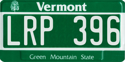 VT license plate LRP396