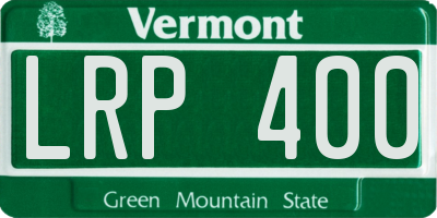 VT license plate LRP400