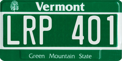 VT license plate LRP401