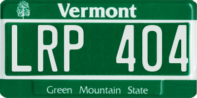 VT license plate LRP404