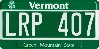 VT license plate LRP407