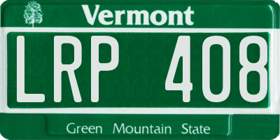 VT license plate LRP408