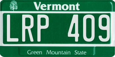 VT license plate LRP409