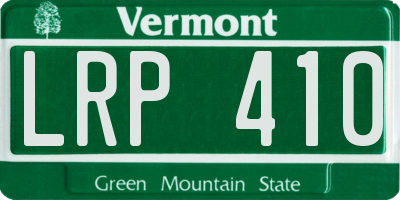 VT license plate LRP410
