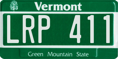 VT license plate LRP411
