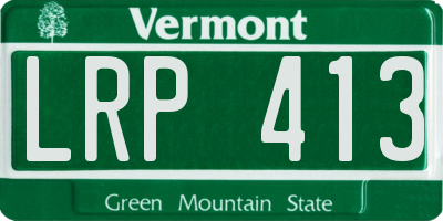 VT license plate LRP413