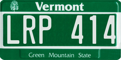 VT license plate LRP414