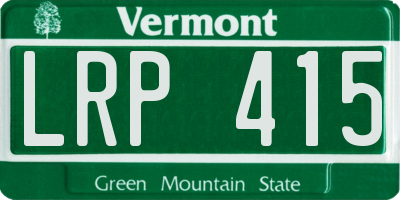 VT license plate LRP415