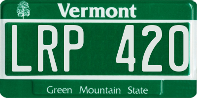 VT license plate LRP420