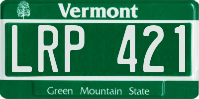 VT license plate LRP421
