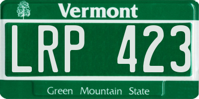 VT license plate LRP423