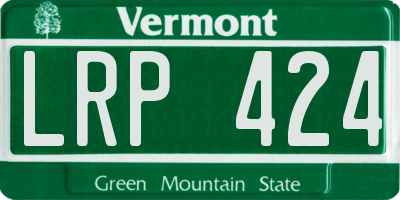 VT license plate LRP424
