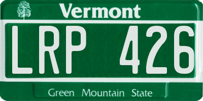 VT license plate LRP426