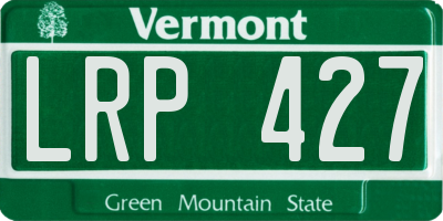 VT license plate LRP427