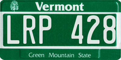 VT license plate LRP428