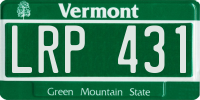 VT license plate LRP431