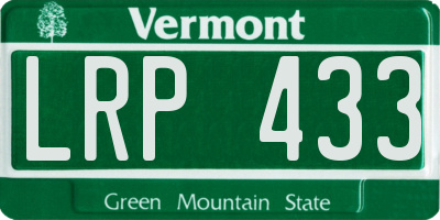 VT license plate LRP433