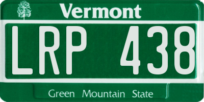 VT license plate LRP438