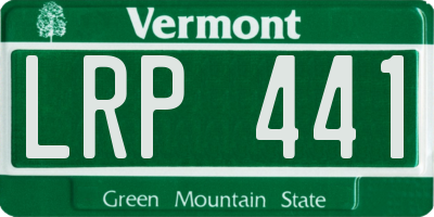 VT license plate LRP441