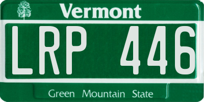 VT license plate LRP446