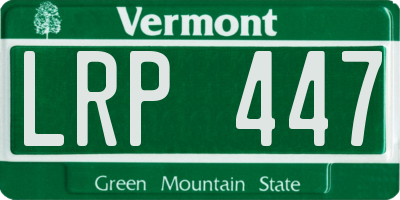 VT license plate LRP447