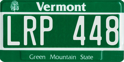 VT license plate LRP448