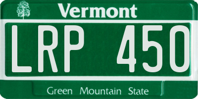 VT license plate LRP450