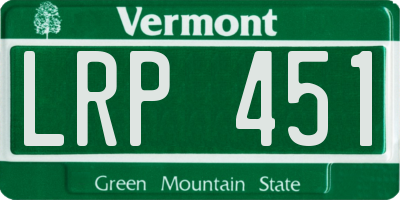 VT license plate LRP451