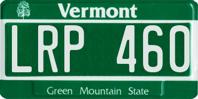 VT license plate LRP460
