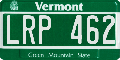 VT license plate LRP462