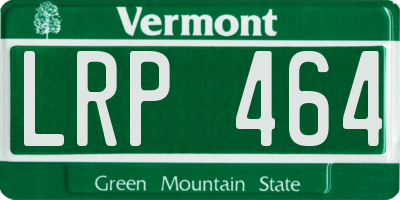 VT license plate LRP464