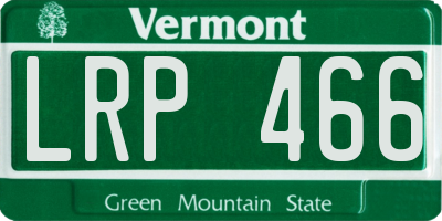 VT license plate LRP466