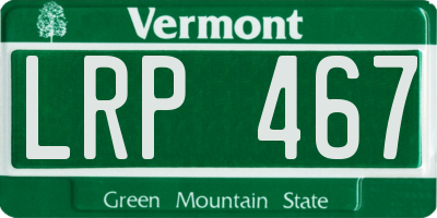 VT license plate LRP467