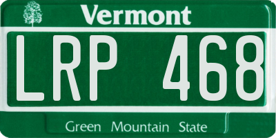 VT license plate LRP468