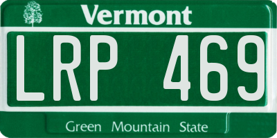 VT license plate LRP469