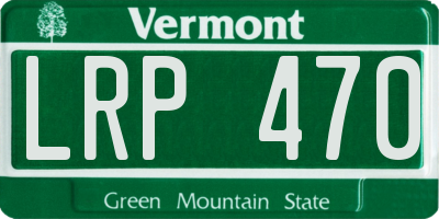 VT license plate LRP470