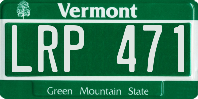 VT license plate LRP471