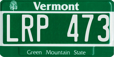 VT license plate LRP473