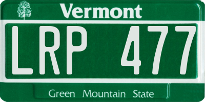 VT license plate LRP477