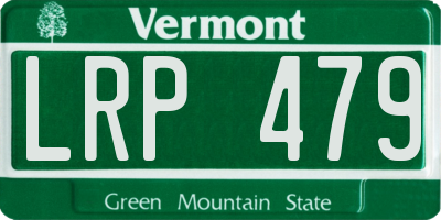 VT license plate LRP479