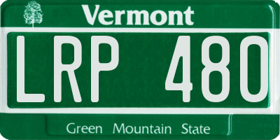 VT license plate LRP480