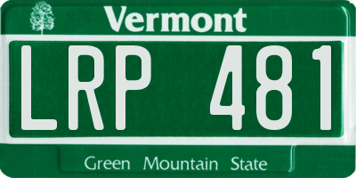 VT license plate LRP481