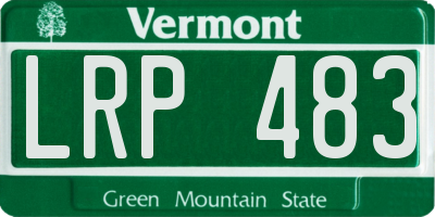 VT license plate LRP483