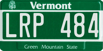 VT license plate LRP484