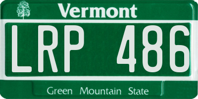 VT license plate LRP486