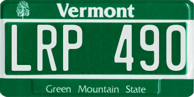 VT license plate LRP490