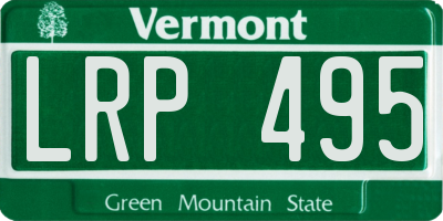 VT license plate LRP495