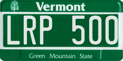 VT license plate LRP500