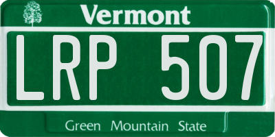 VT license plate LRP507