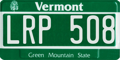 VT license plate LRP508